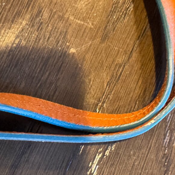 Tory Burch Penn Tote Bag in Teal & Tan - Picture 13 of 16